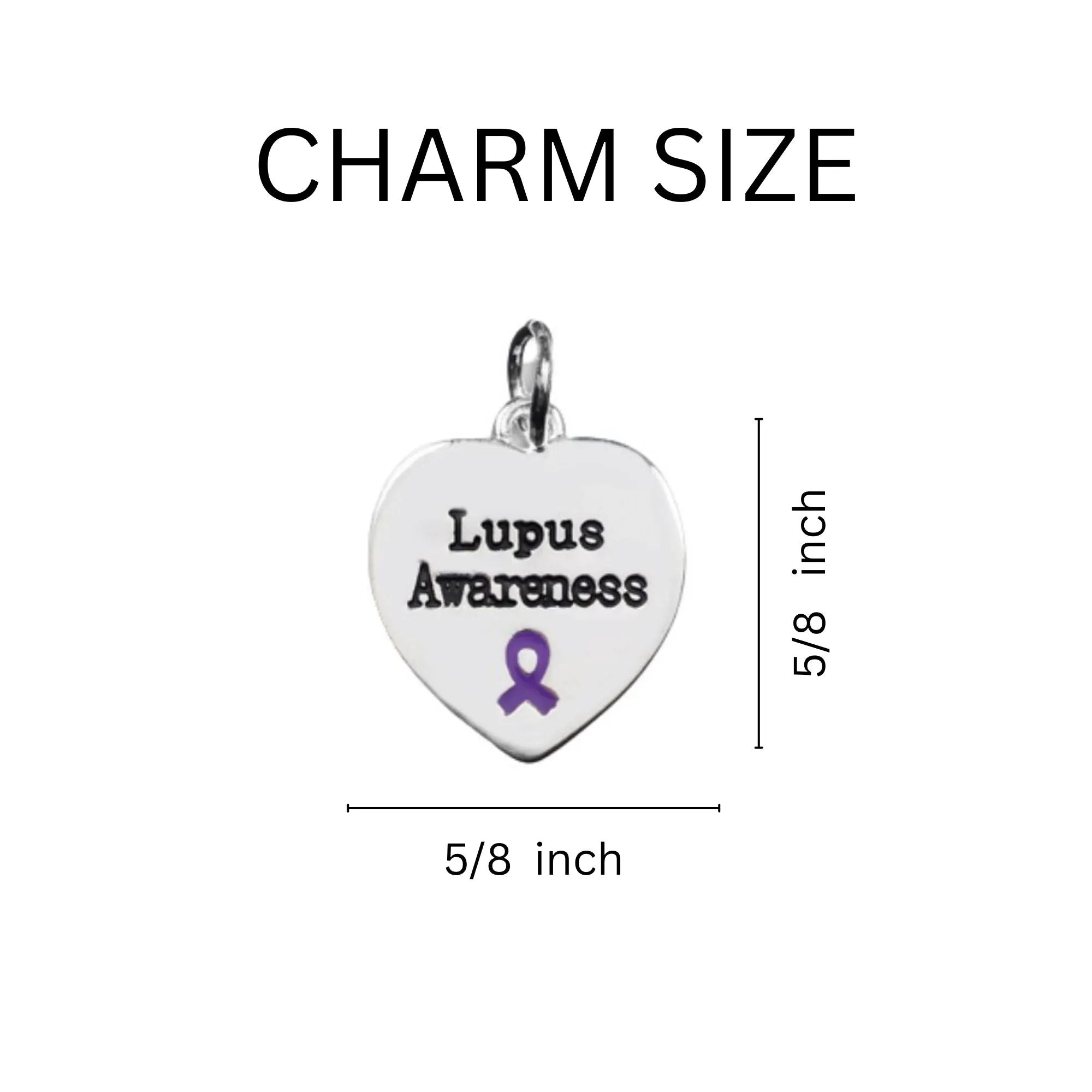 Heart Shaped Lupus Awareness Earrings