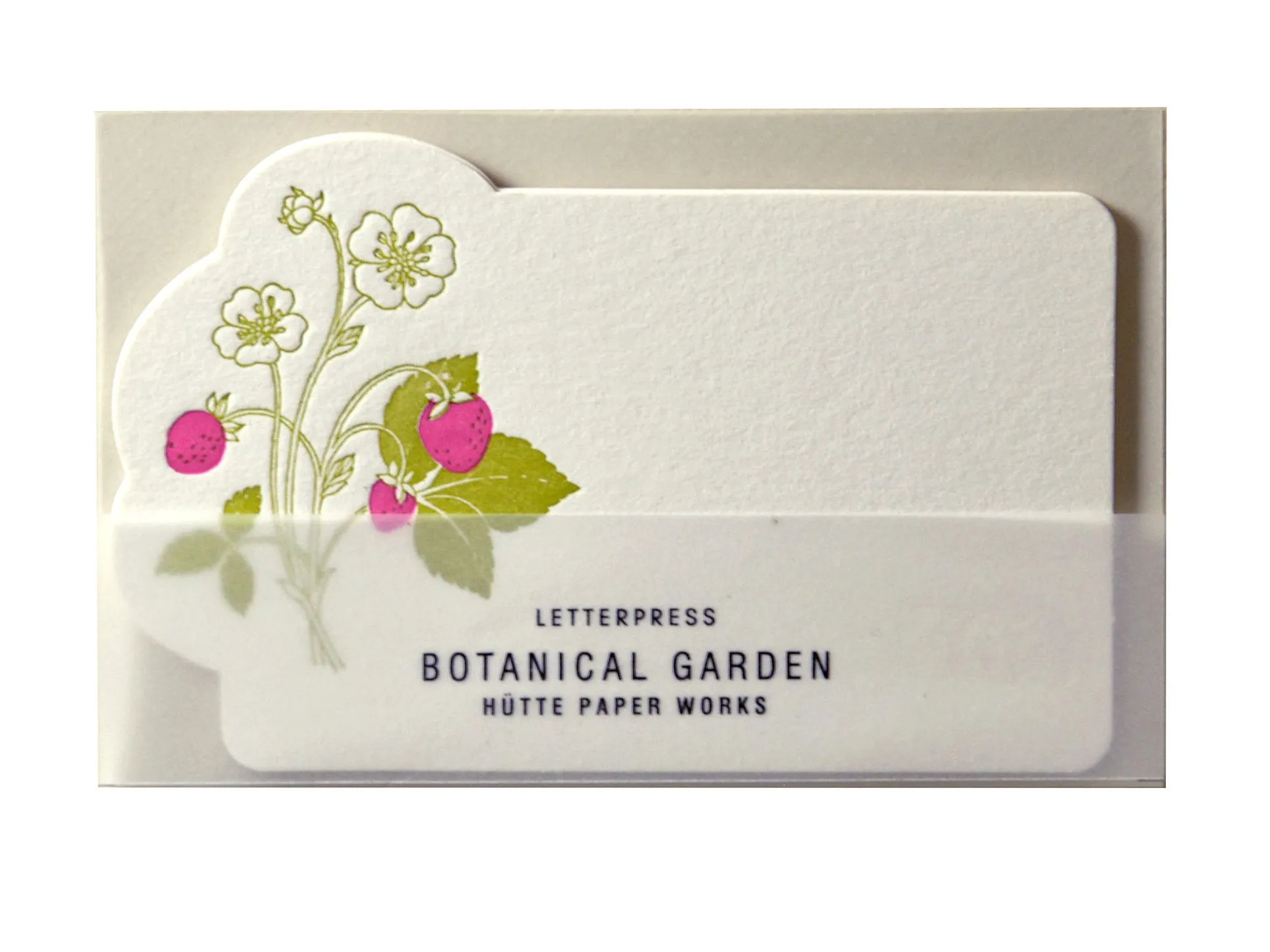 High Quality Letterpressed Washi Flora Mini Message Cards