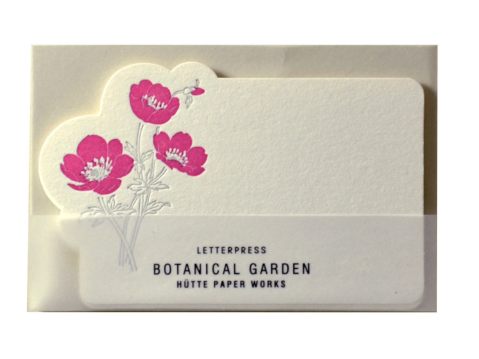 High Quality Letterpressed Washi Flora Mini Message Cards