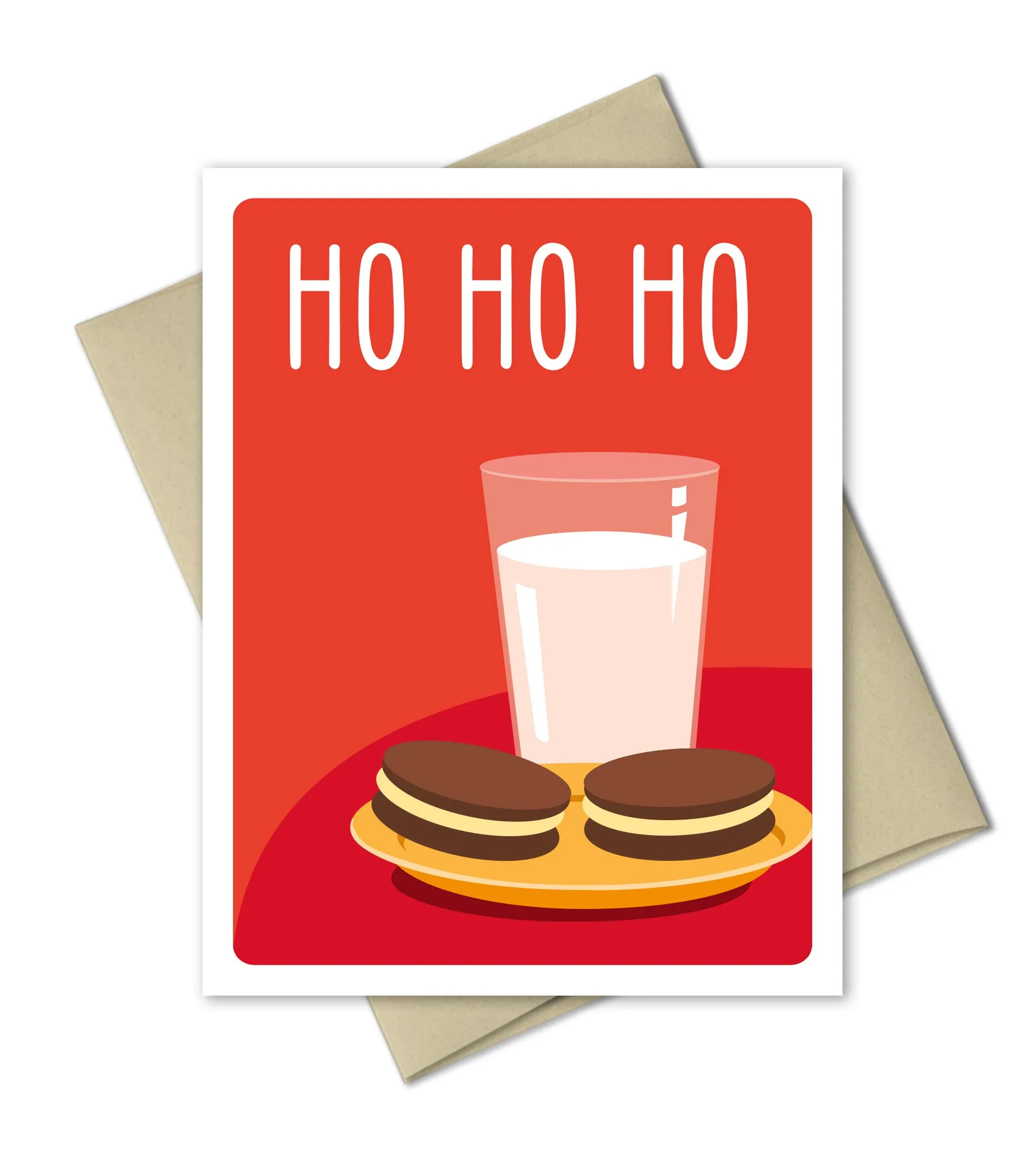 Ho Ho Ho Holiday Card - Santa Christmas Card