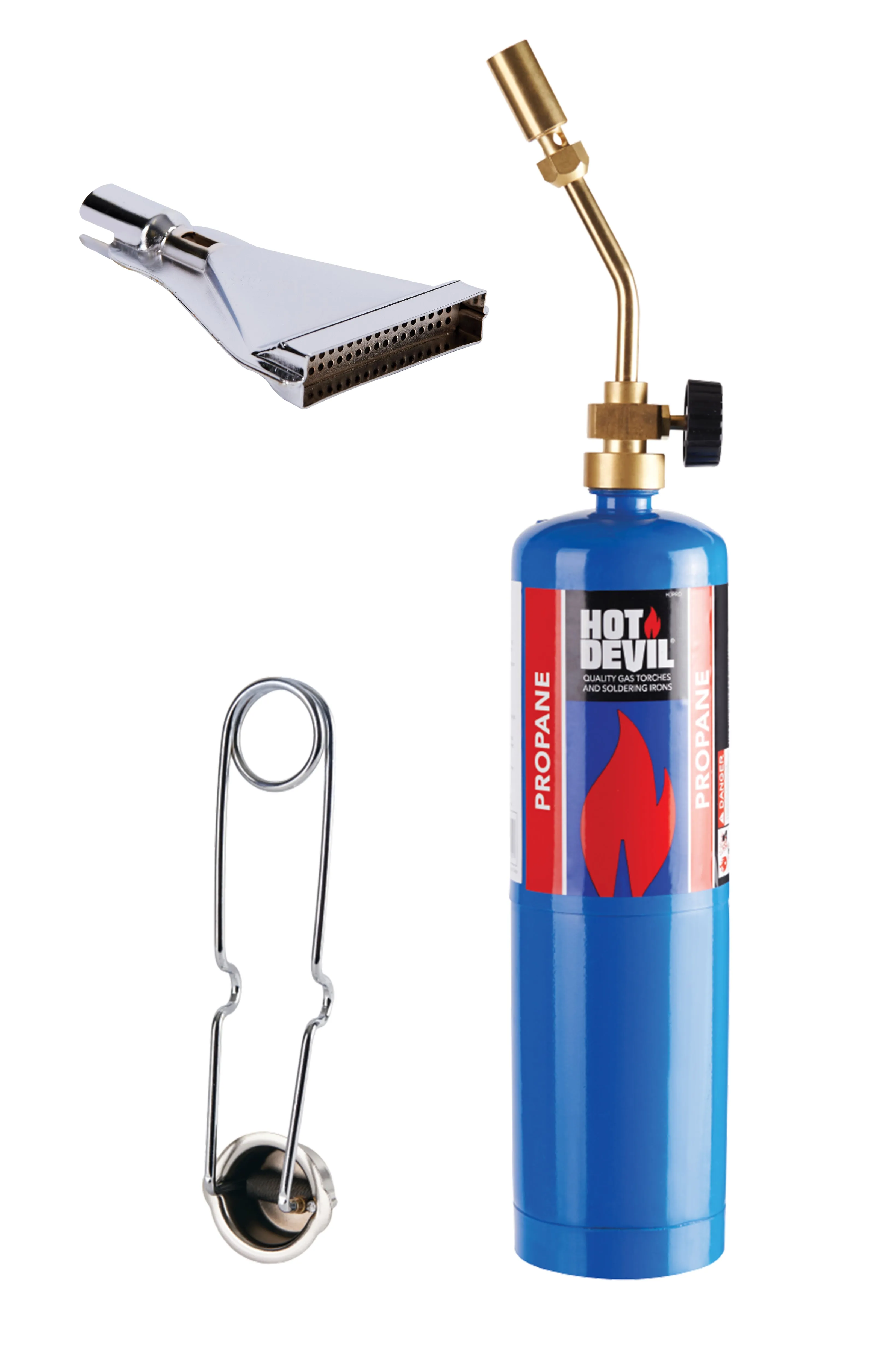 Hot Devil Propane Torch Kit With Hand Sparker & Bonus Flame Spreader - HDPTKB (Pickup Only)