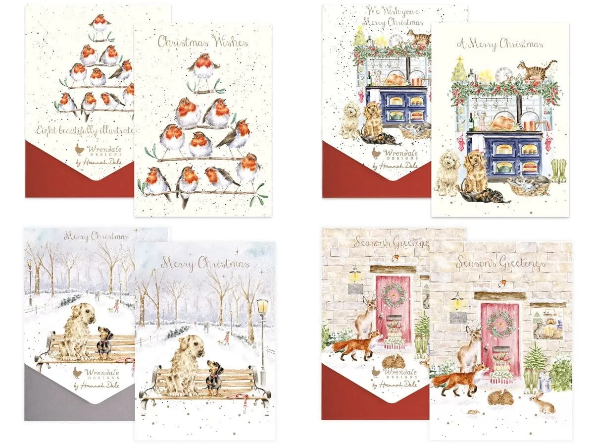 Illustrated Animal Christmas Card Packs