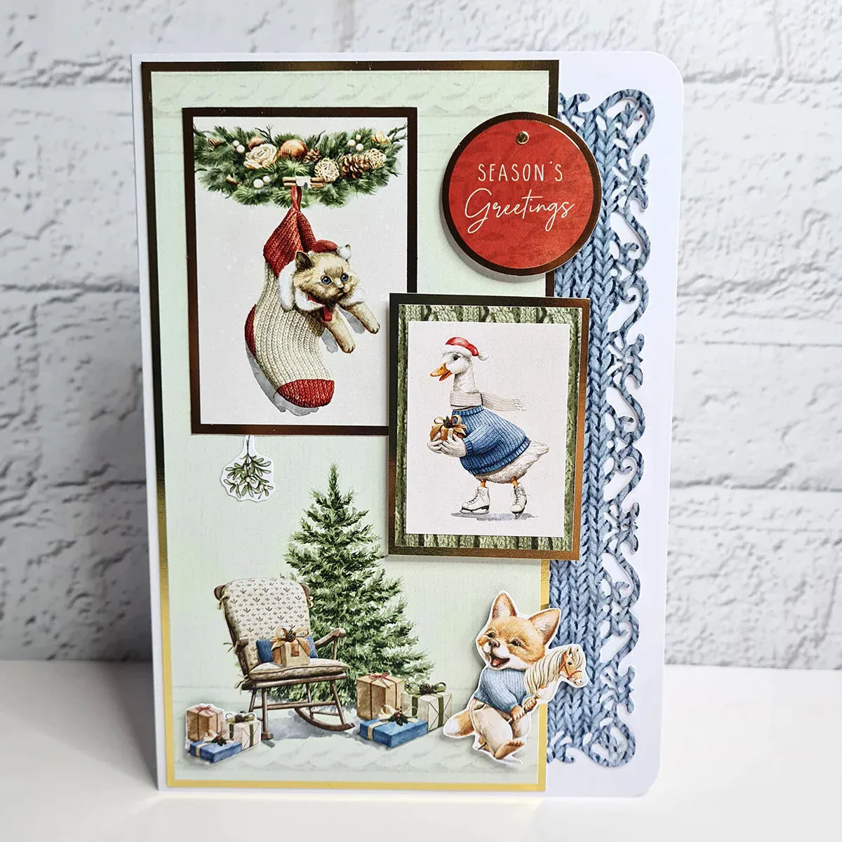 Kanban Crafts Festive Furry Fun 8x8 Designer Premium Paper Pack