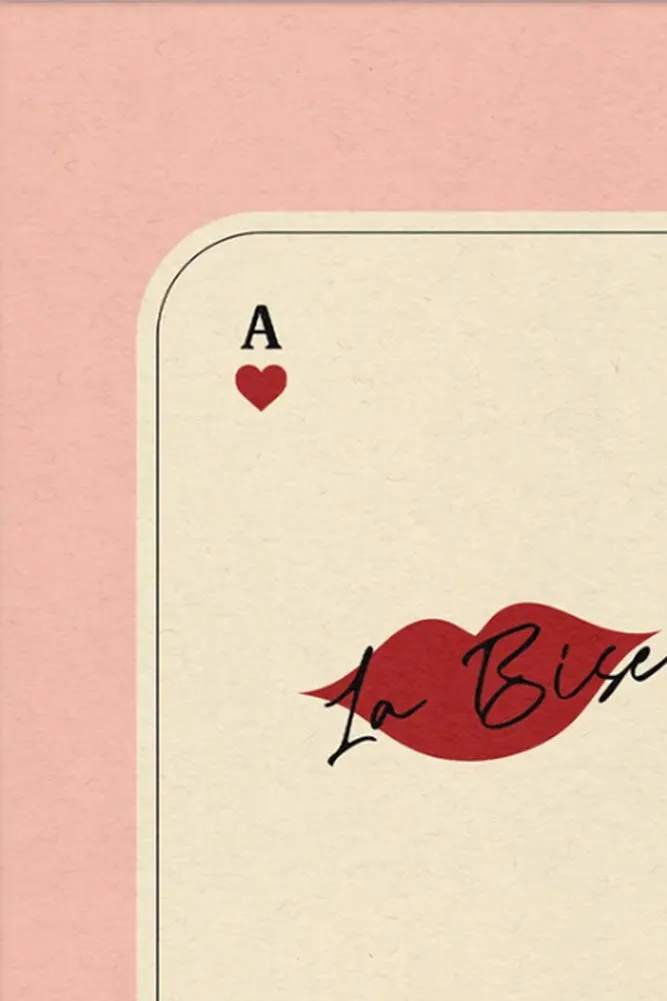 Kiss Playing Card Art Print