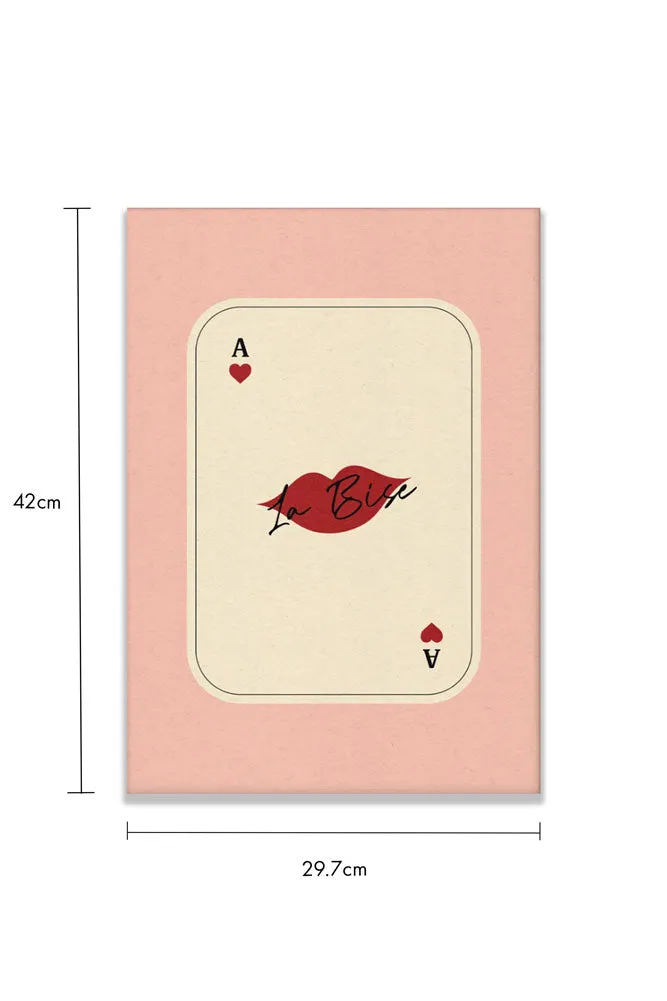 Kiss Playing Card Art Print