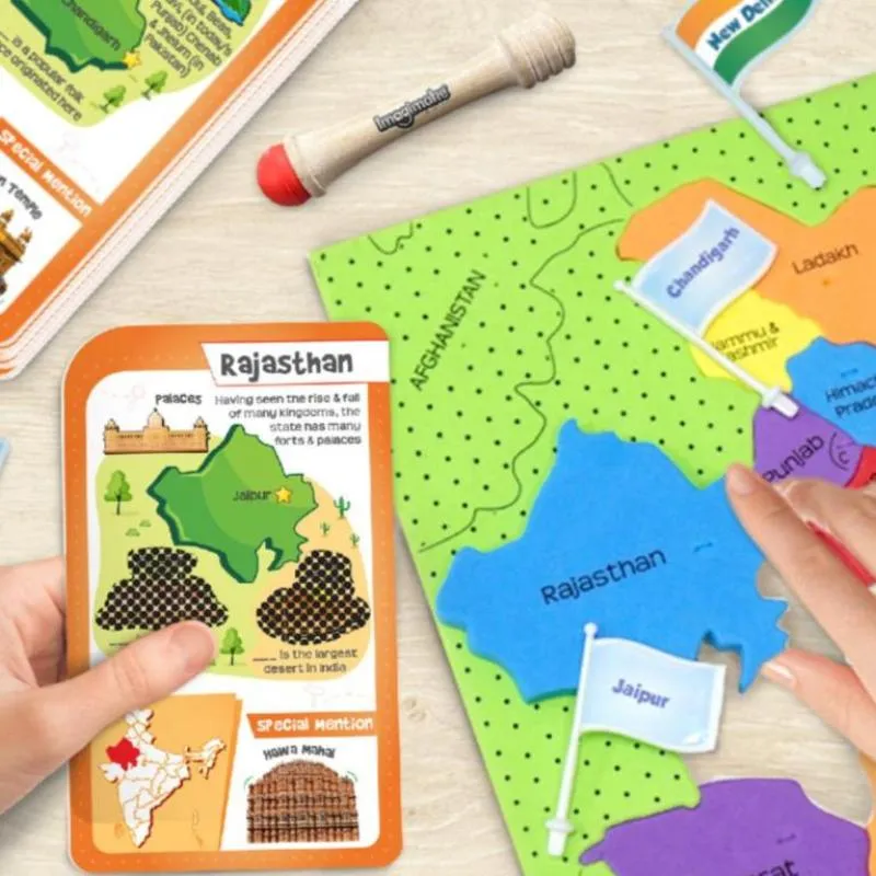 Mapology India with Capitals Flashcards & Puzzles