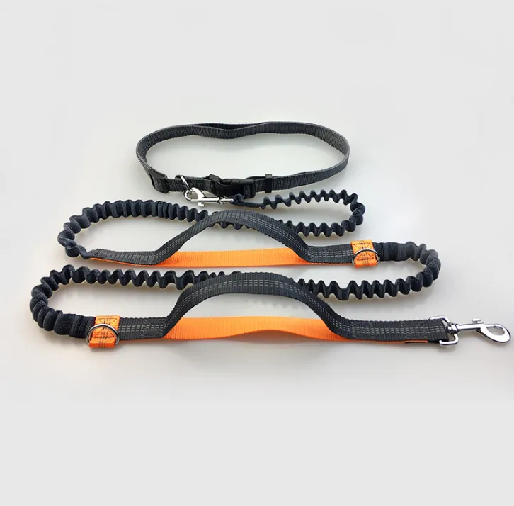 Multi Function Double Elastic Reflective Pull Dog Leash Pet Supplies