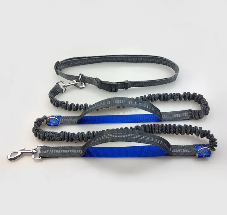 Multi Function Double Elastic Reflective Pull Dog Leash Pet Supplies