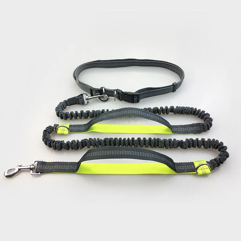 Multi Function Double Elastic Reflective Pull Dog Leash Pet Supplies