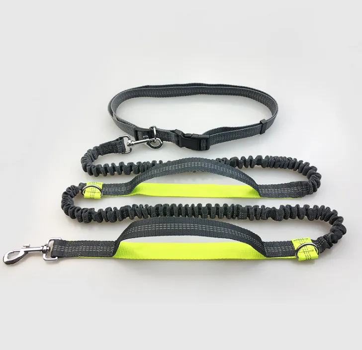 Multi Function Double Elastic Reflective Pull Dog Leash Pet Supplies