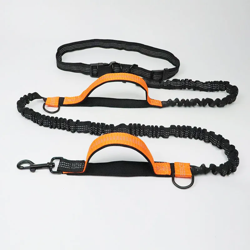 Multi Function Double Elastic Reflective Pull Dog Leash Pet Supplies