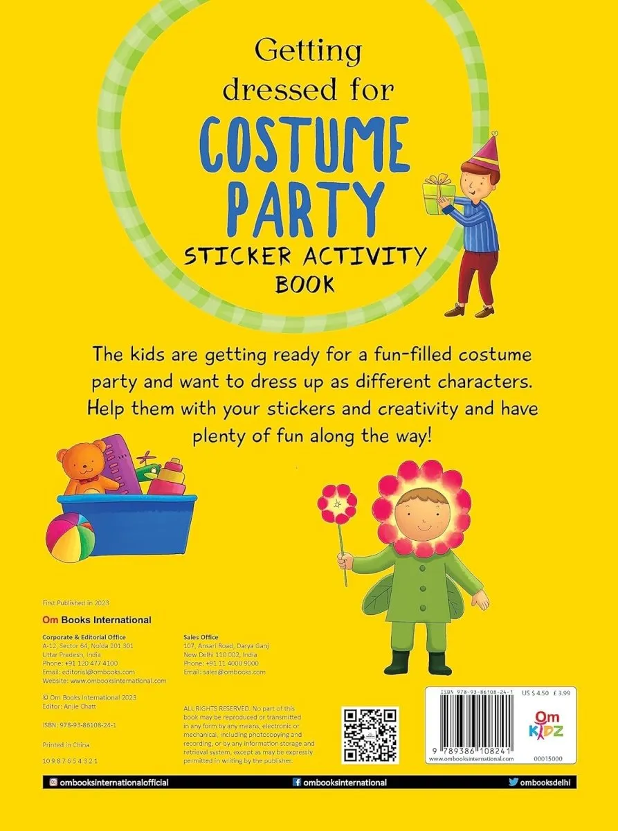 Om Books International Getting Dressed for Costume Party: Sticker Activity Book