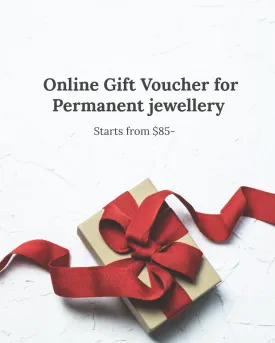 Permanent jewellery gift card