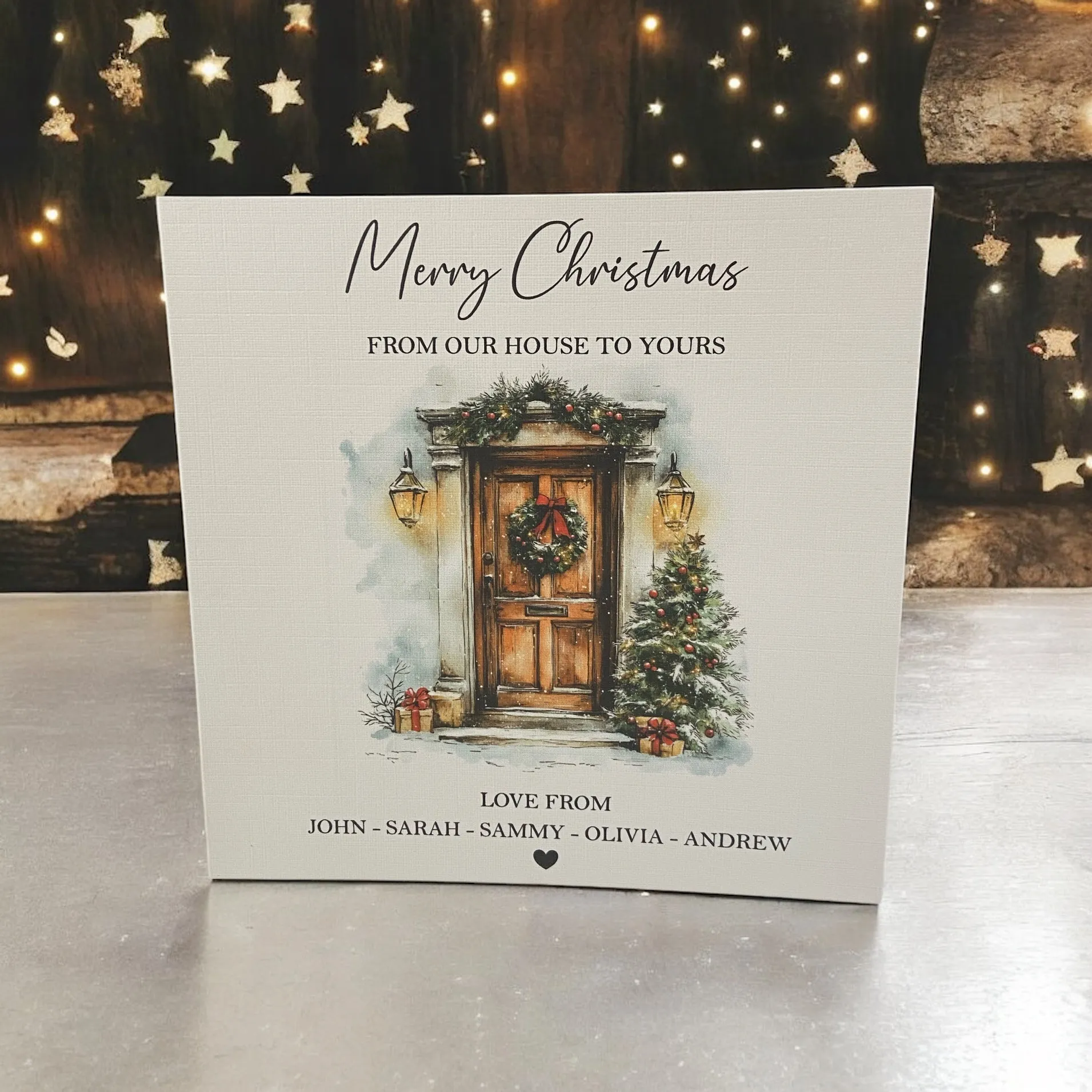 Personalised Christmas Card Pack 10, 20, 30, 40, 50