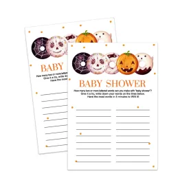 Printable Baby Shower Game - Little Pumpkin Word Challenge