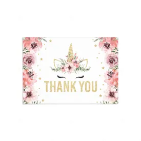 Printable Unicorn Thank You Note Cards Instant Download