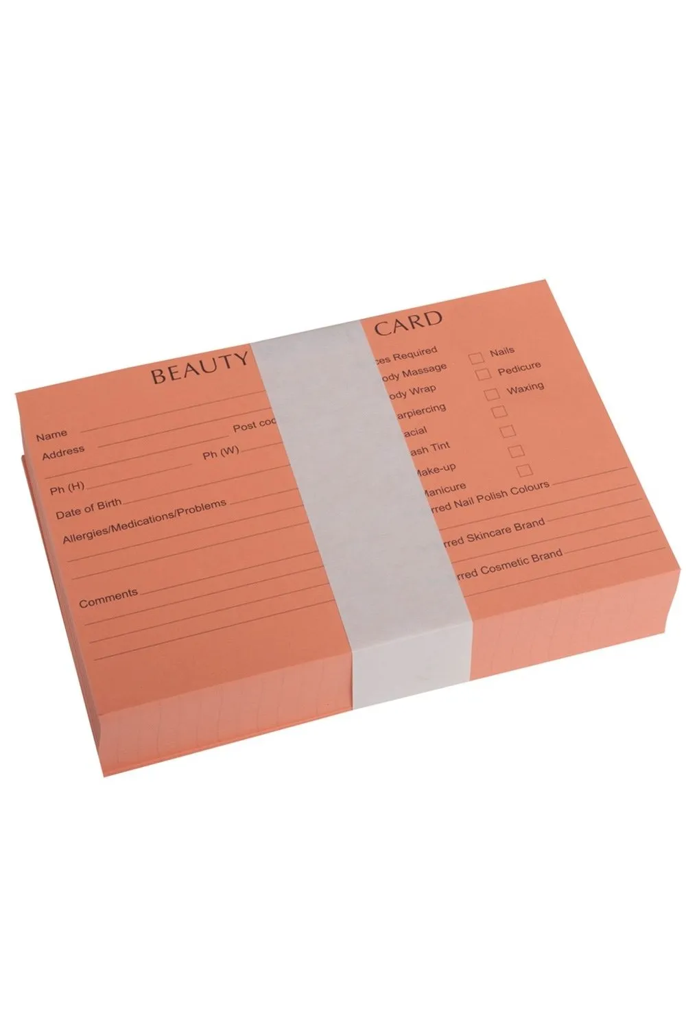 Professional Beauty Therapy Record Cards