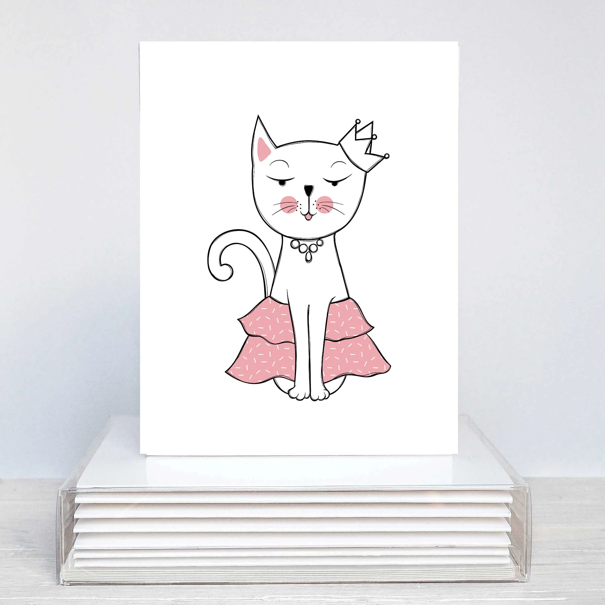 Queen Kitty Blank Note Card Set