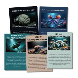 "Strange Deep Ocean Animals" Kid's Activities- PLR Rights