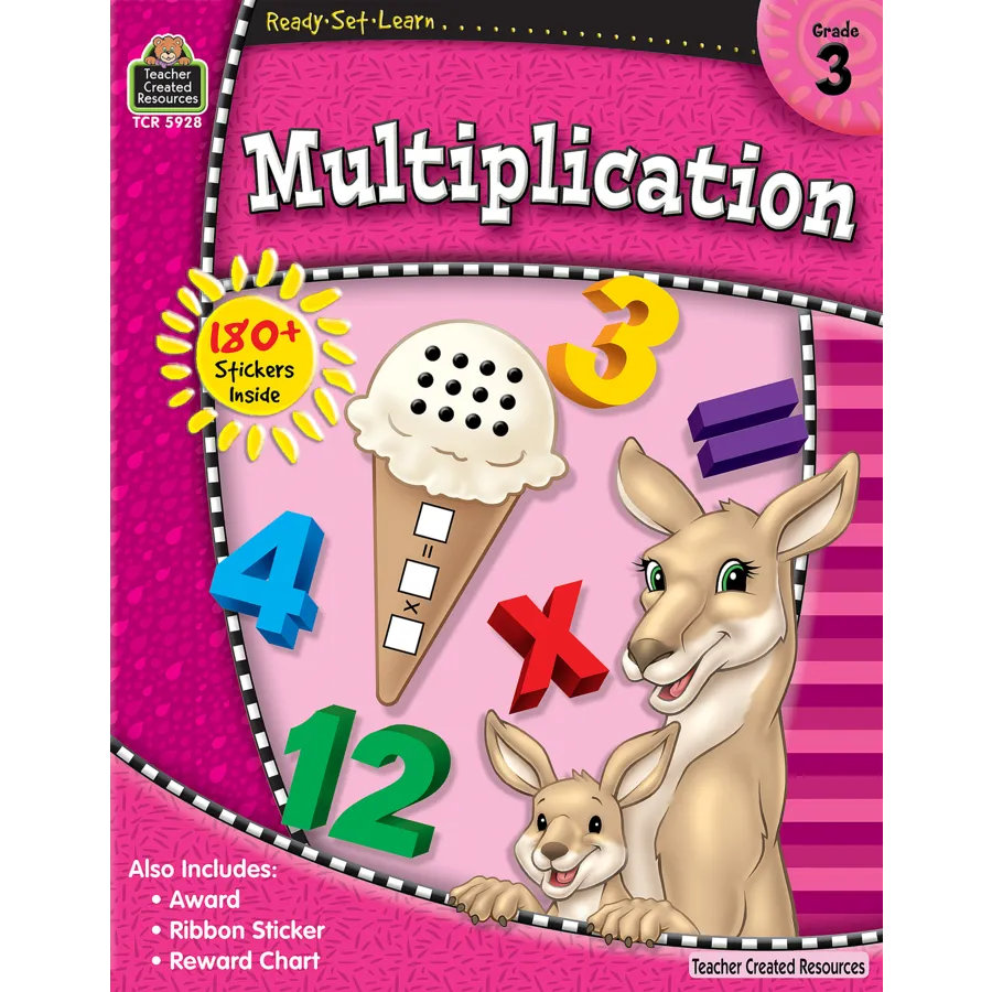 Ready Set Learn Workbook: Multiplication - Grade 3