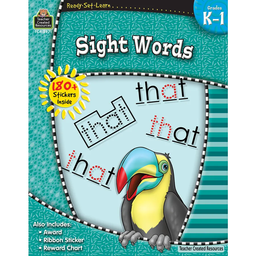 Ready Set Learn Workbook: Sight Words - Grades K-1