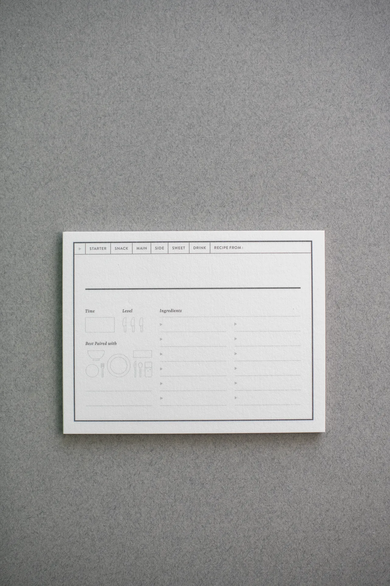 Recess : Recipe Cards : Set of 12