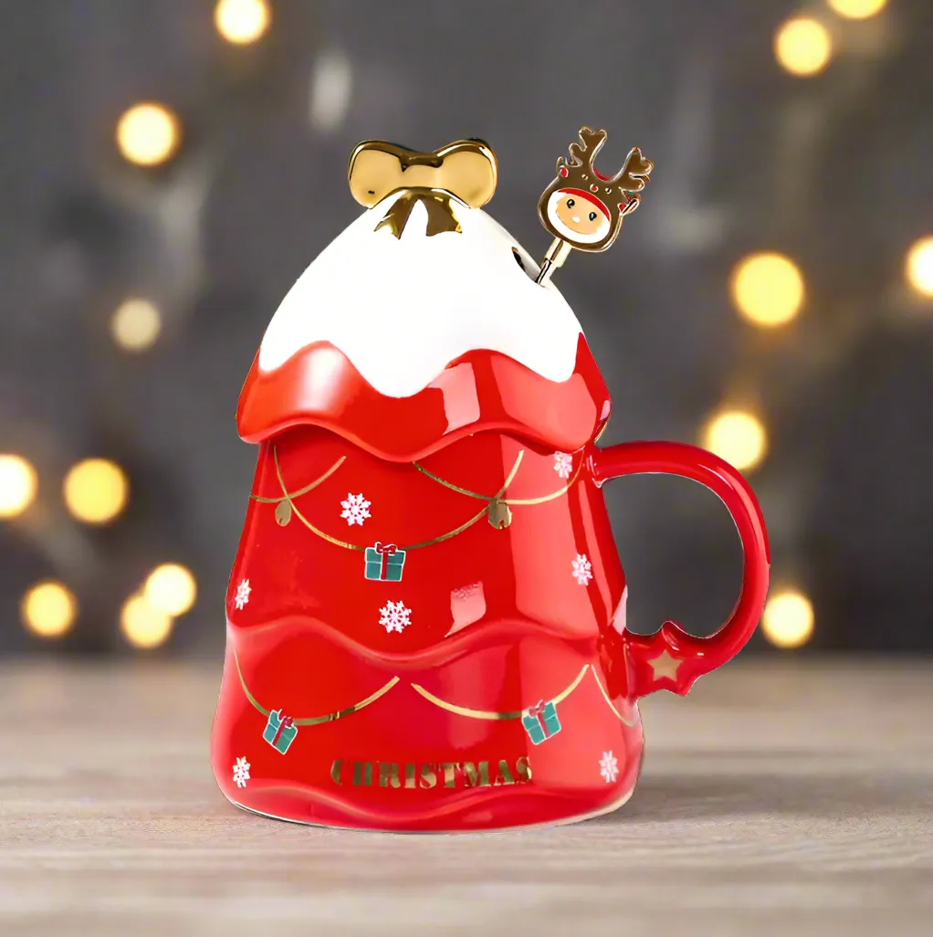 Red Christmas Tree Coffee Mug