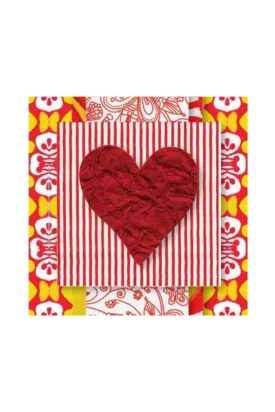 Red Heart Design Greeting Card