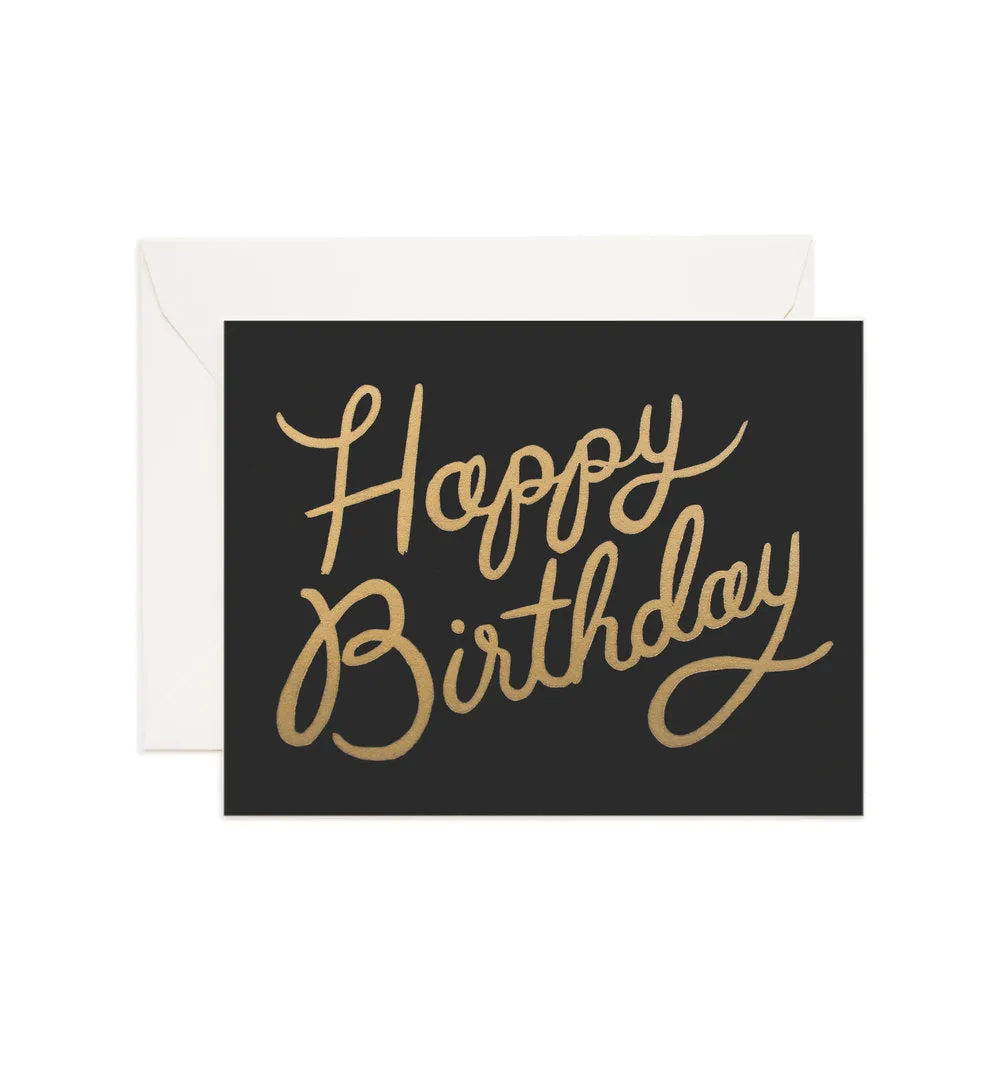 Rifle Paper Co. Metallic Happy Birthday Card