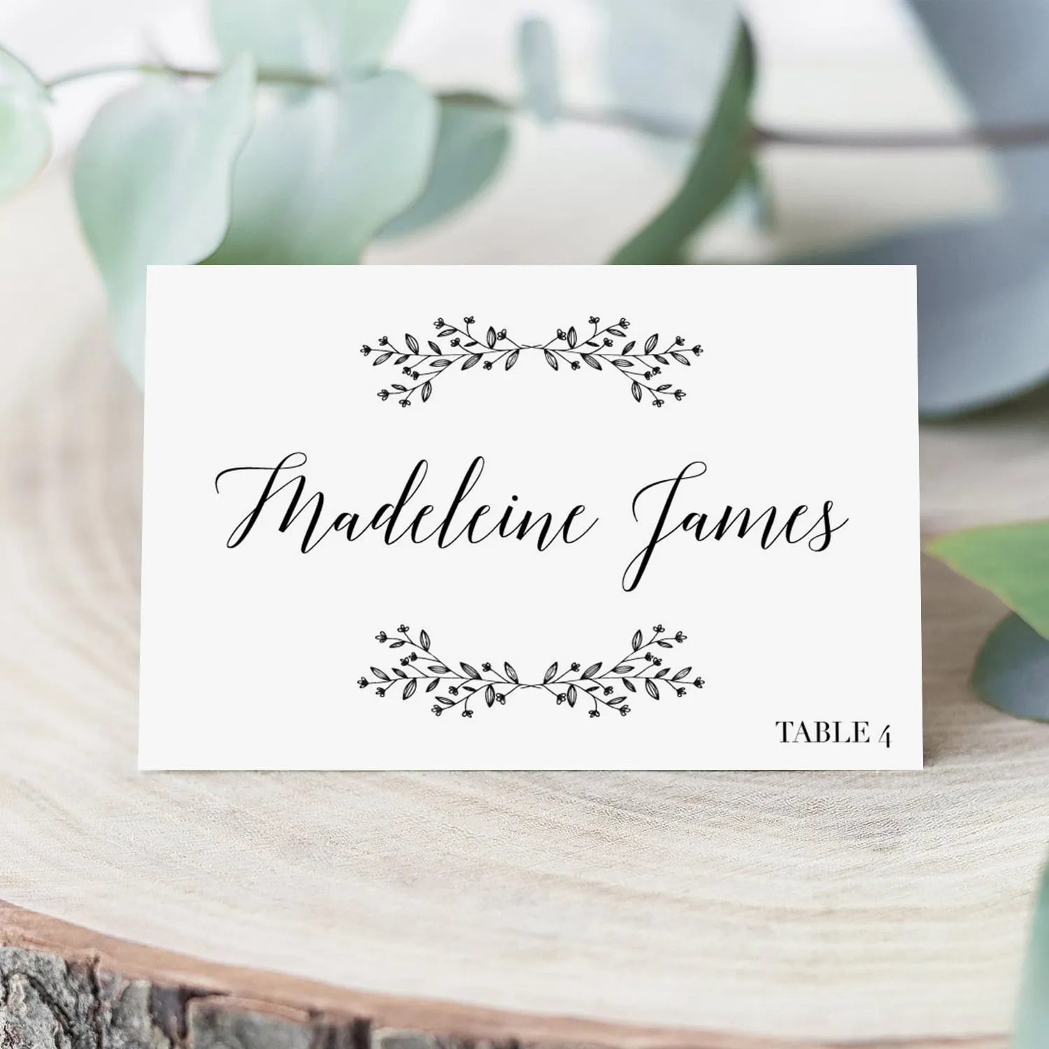 Rustic Place Cards Template Instant Download