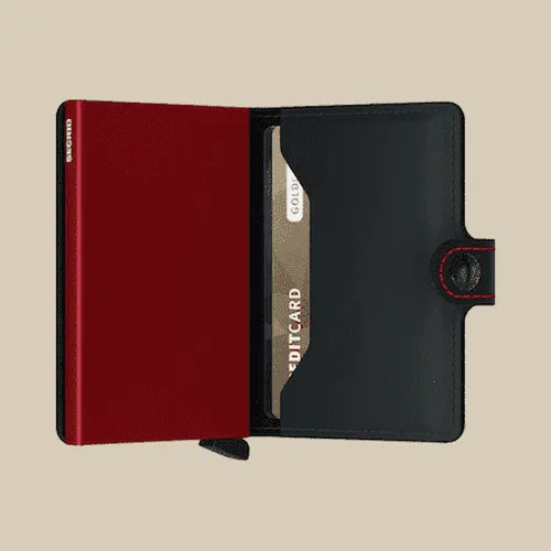 Secrid Miniwallet Matt Black & Red