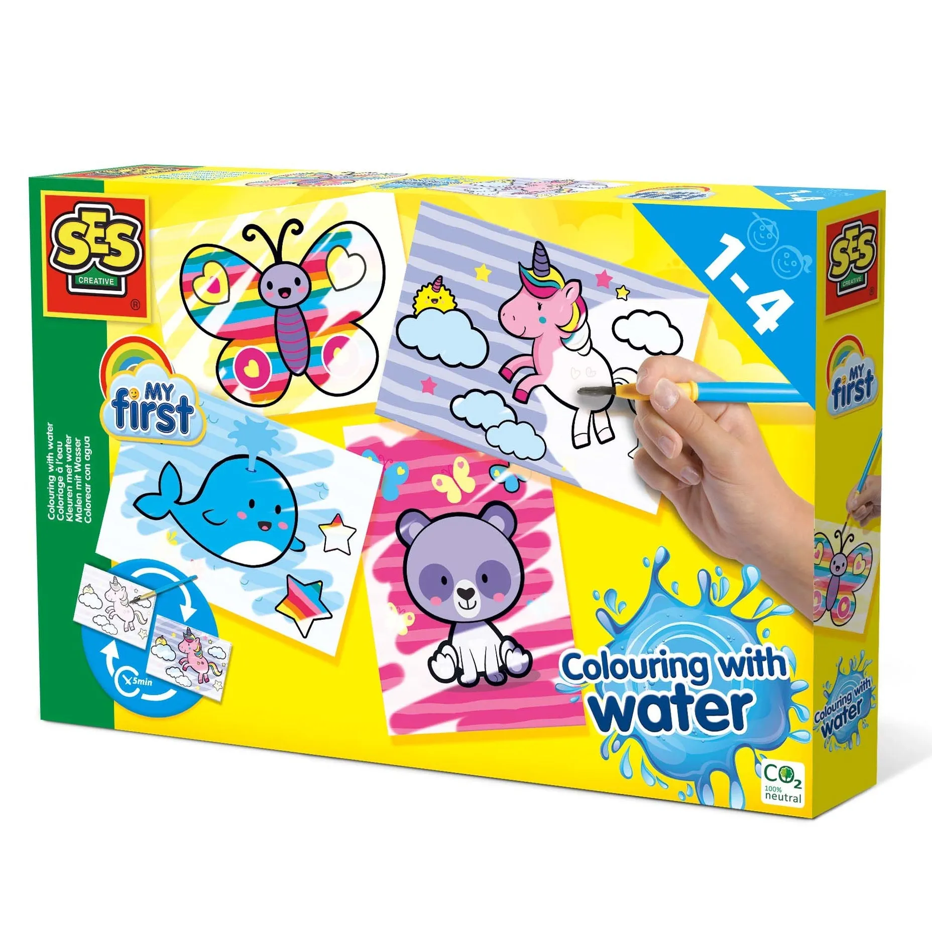 SES Creative My First | Coloring With Water Fantasy Animals