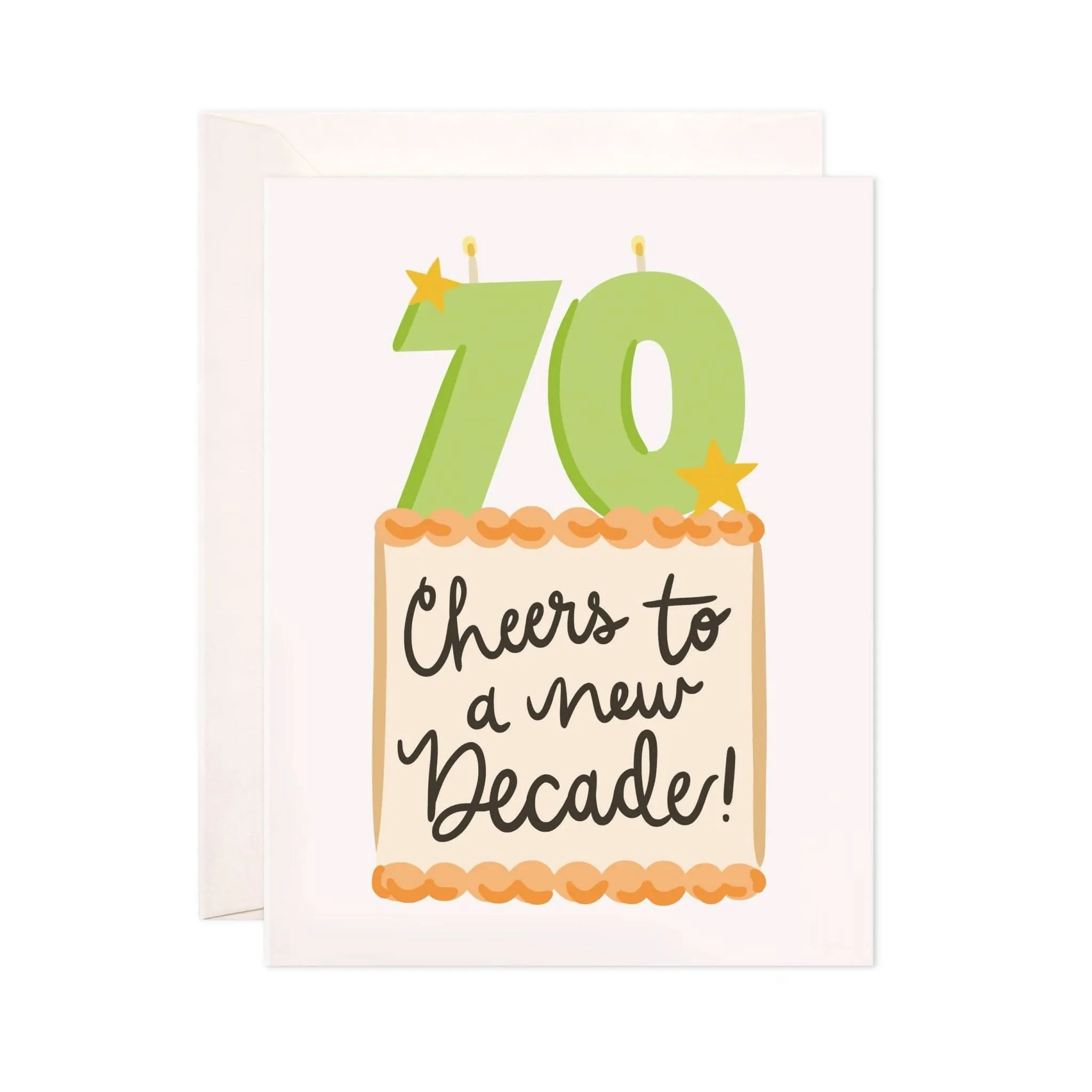 Seventy Cake Greeting Card