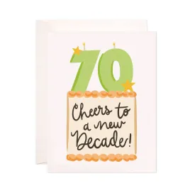 Seventy Cake Greeting Card