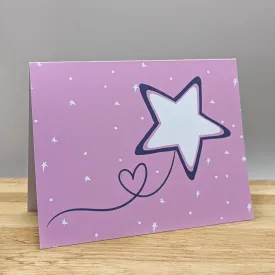 Shooting Star Greeting Card Pink by Elena