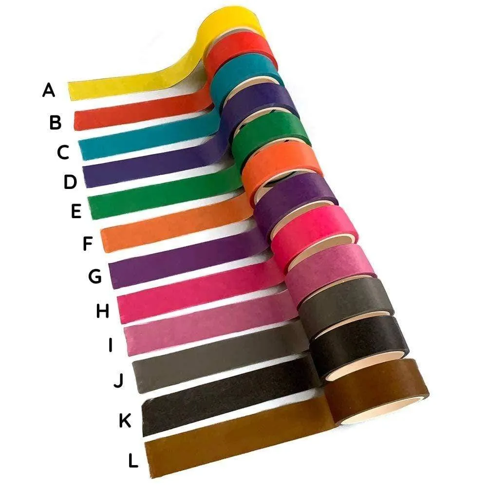 Solid Colour Biodegradable Washi Tape 15mm x 5m