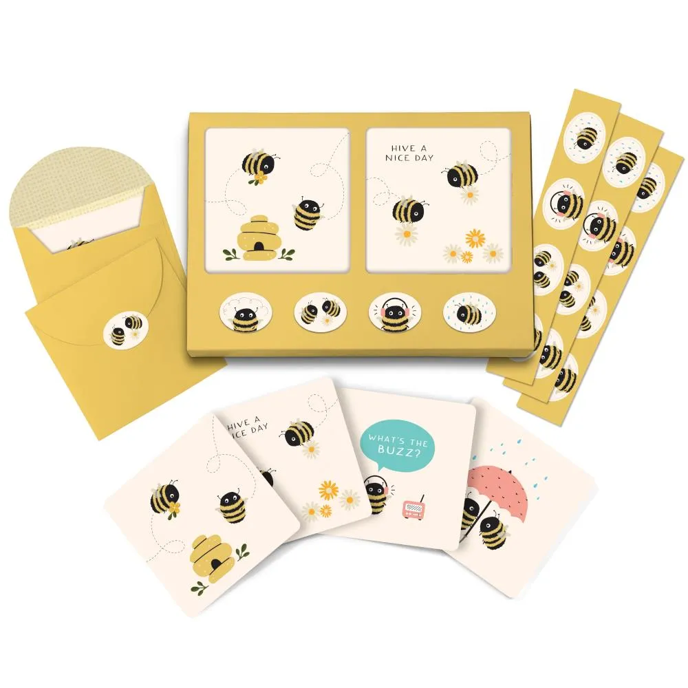 Studio Oh! Mini Notecards 12pk - Buzzy Bees