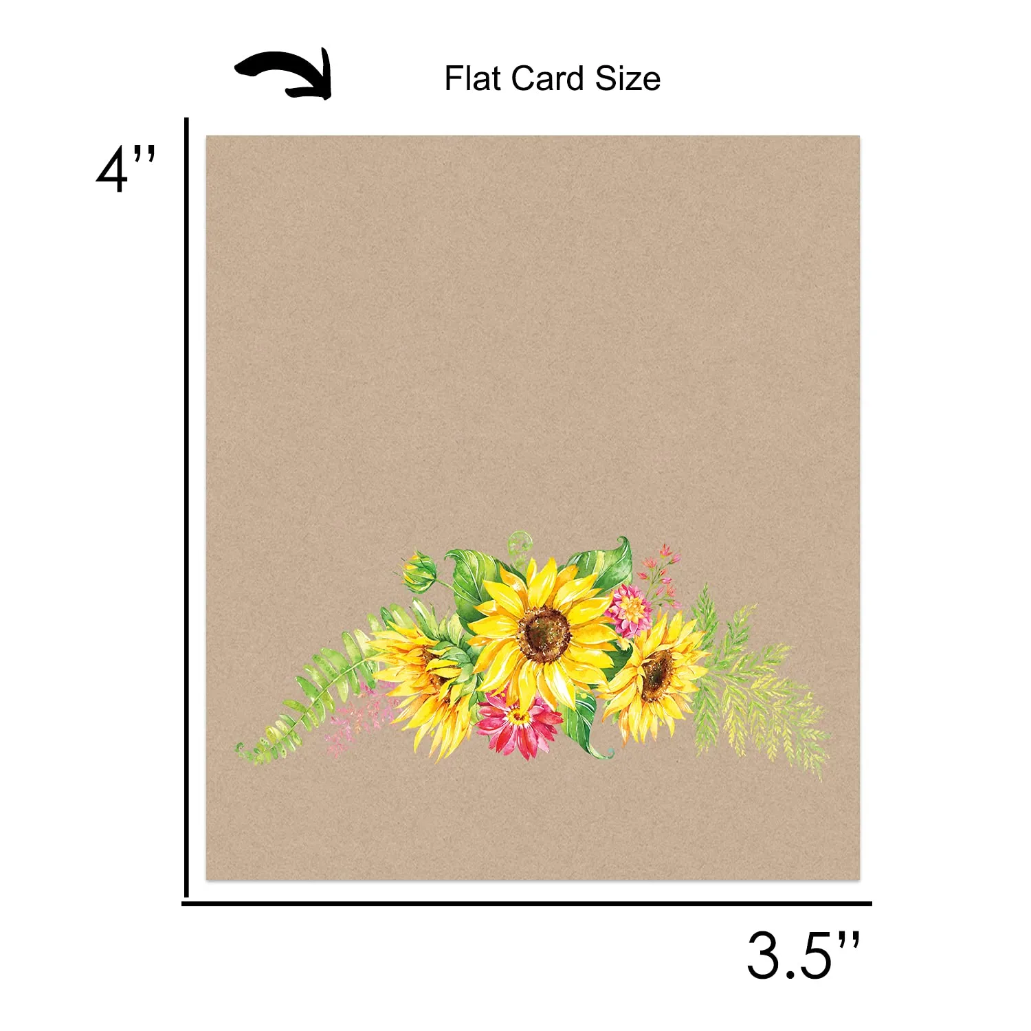 Sunflower Buffet Place Cards (25-Pack)