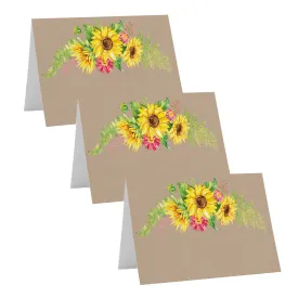 Sunflower Buffet Place Cards (25-Pack)