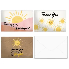 Sunshine Thank You Cards with Envelopes