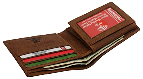 Super Dad Engraved Men's Real Leather RFID Blocking Bifold Classic Wallet