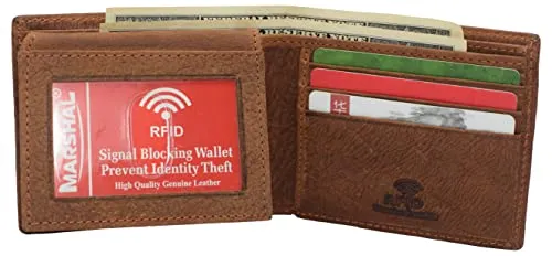 Super Dad Engraved Men's Real Leather RFID Blocking Bifold Classic Wallet