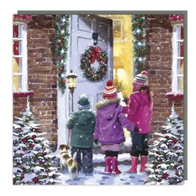 Tracks Publishing Carol Singers Sparkle Christmas Cards - Pack of 5