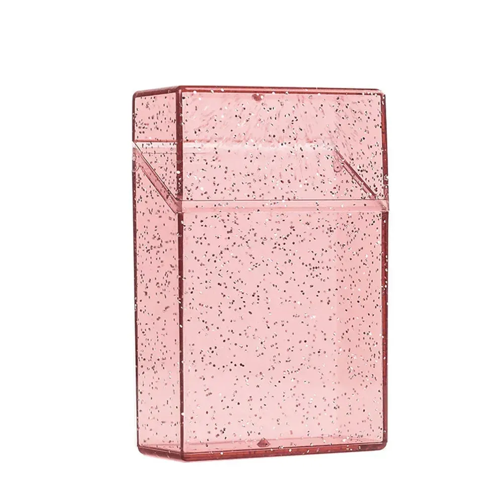 Transparent Glitter Photo Card Storage Box Holder