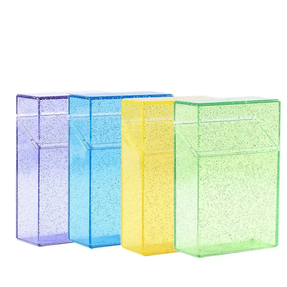 Transparent Glitter Photo Card Storage Box Holder