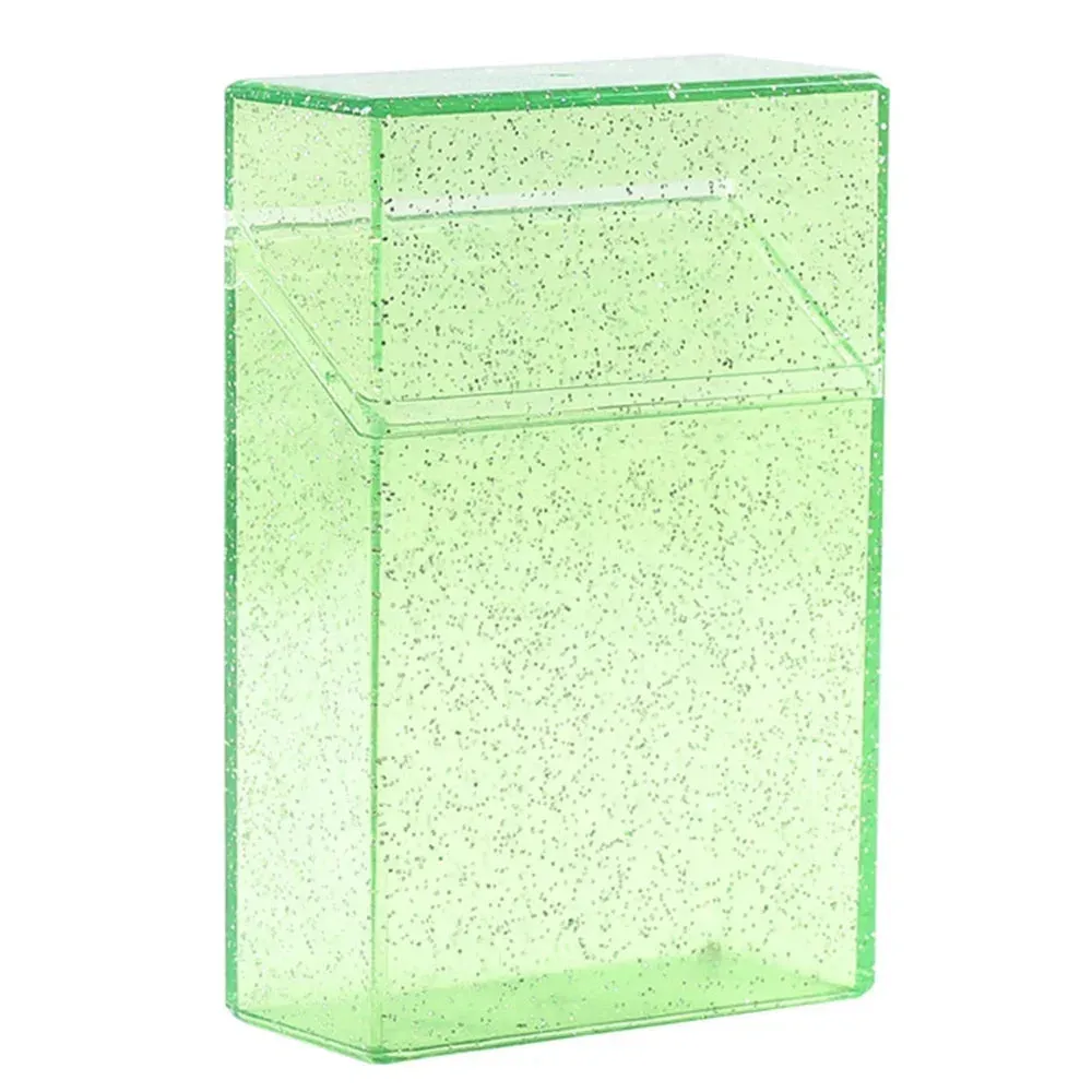 Transparent Glitter Photo Card Storage Box Holder