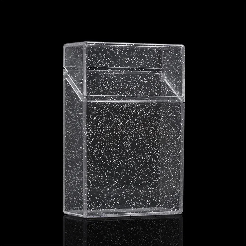 Transparent Glitter Photo Card Storage Box Holder