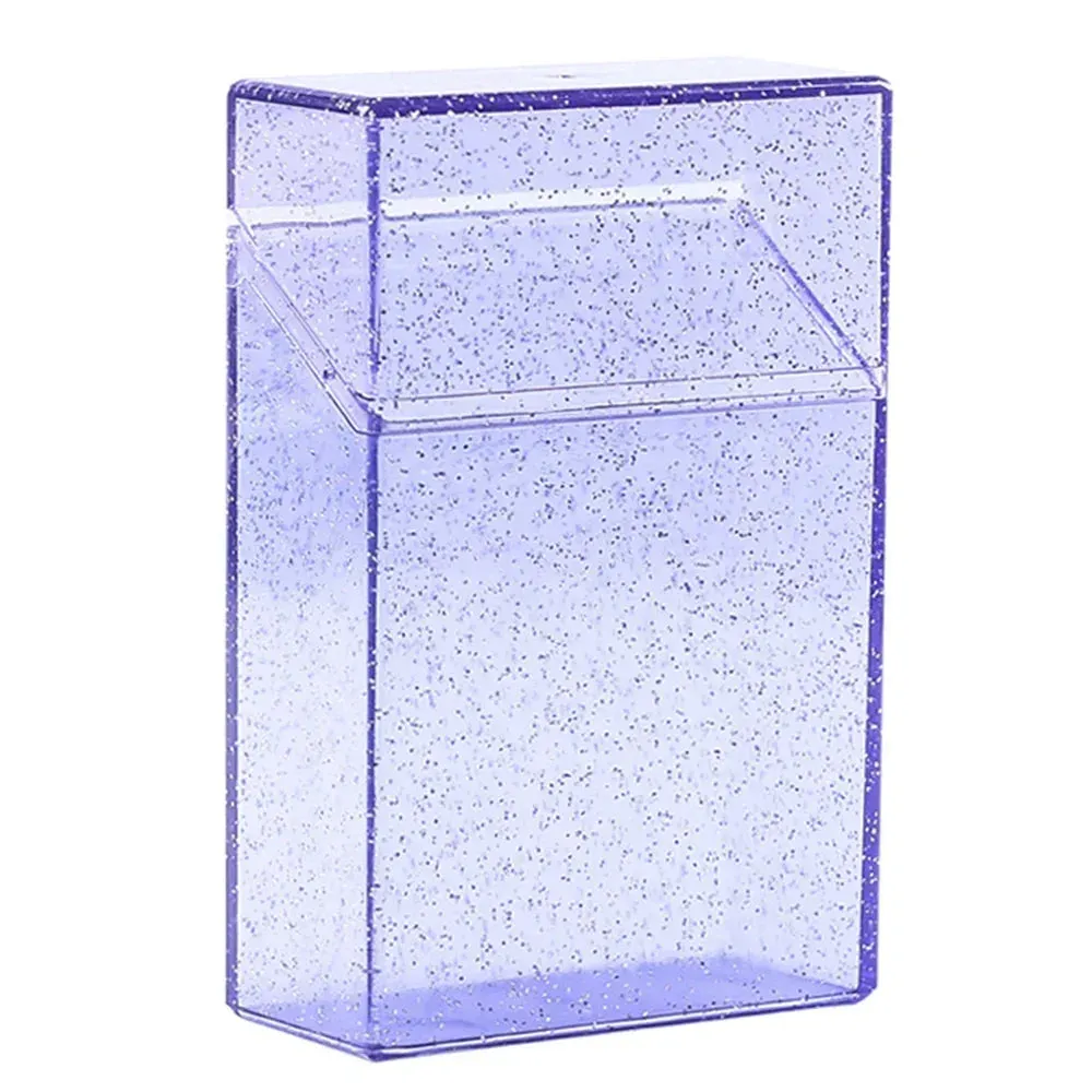 Transparent Glitter Photo Card Storage Box Holder