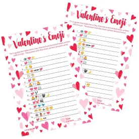 Valentine's Day Party Games: Emoji Party Game - Classroom Party Game - 25 Player Cards