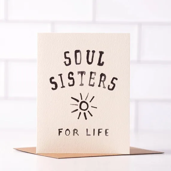 Wholesale Soul Sisters For Life Card | Best Friend Card | Friendship